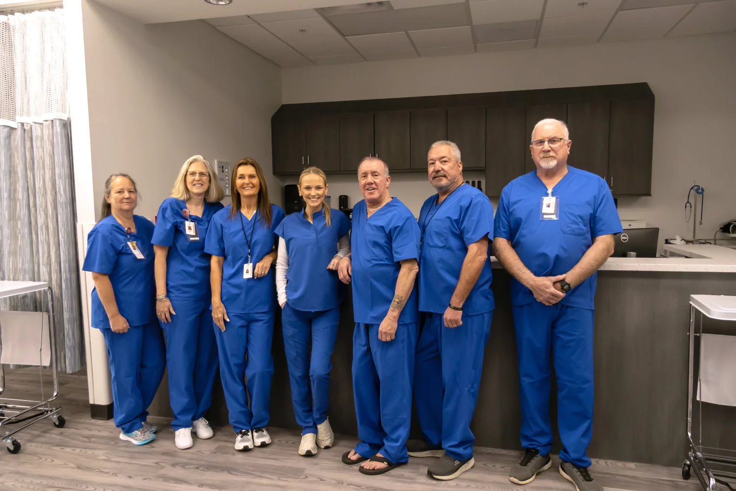 The Hot Springs Heart and Vascular care team in blue scrubs.